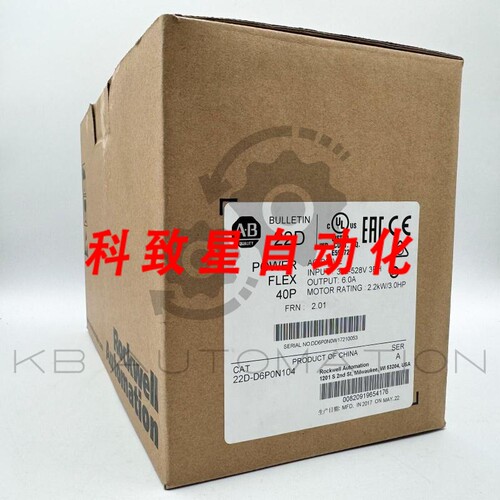 工业配件22D-D6P0N104 POWERFLEX 40P驱动器380-480V 3PH 6.0A 2.