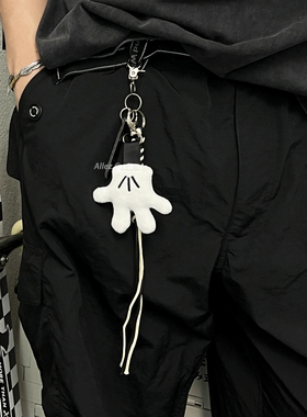 Cleanfit米奇手套裤链穿搭百搭牛仔裤链米奇手书包挂件毛绒钥匙扣