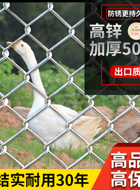 不生锈的铁丝网格镀锌钢丝网围栏菜园护栏网家用养鸡防护养殖铁网