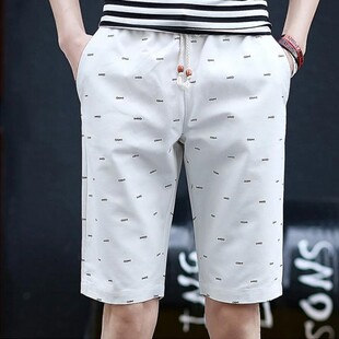 2025 Summer White Black Men Denim Shorts Slim Short Pants 男