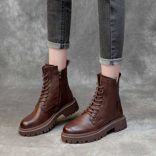 ladies winter pu leather flat boots for women long shoes2020