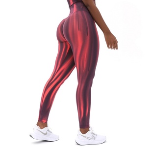 Hollow tie dyed high waist and hip lifting exercise yoga fit