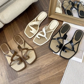 flat 凉拖鞋 slippers shoes韩版 women 女外穿时尚 beach 套趾拖鞋