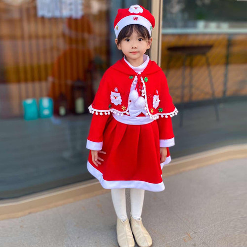 圣诞儿童服装男女童圣诞老人装扮