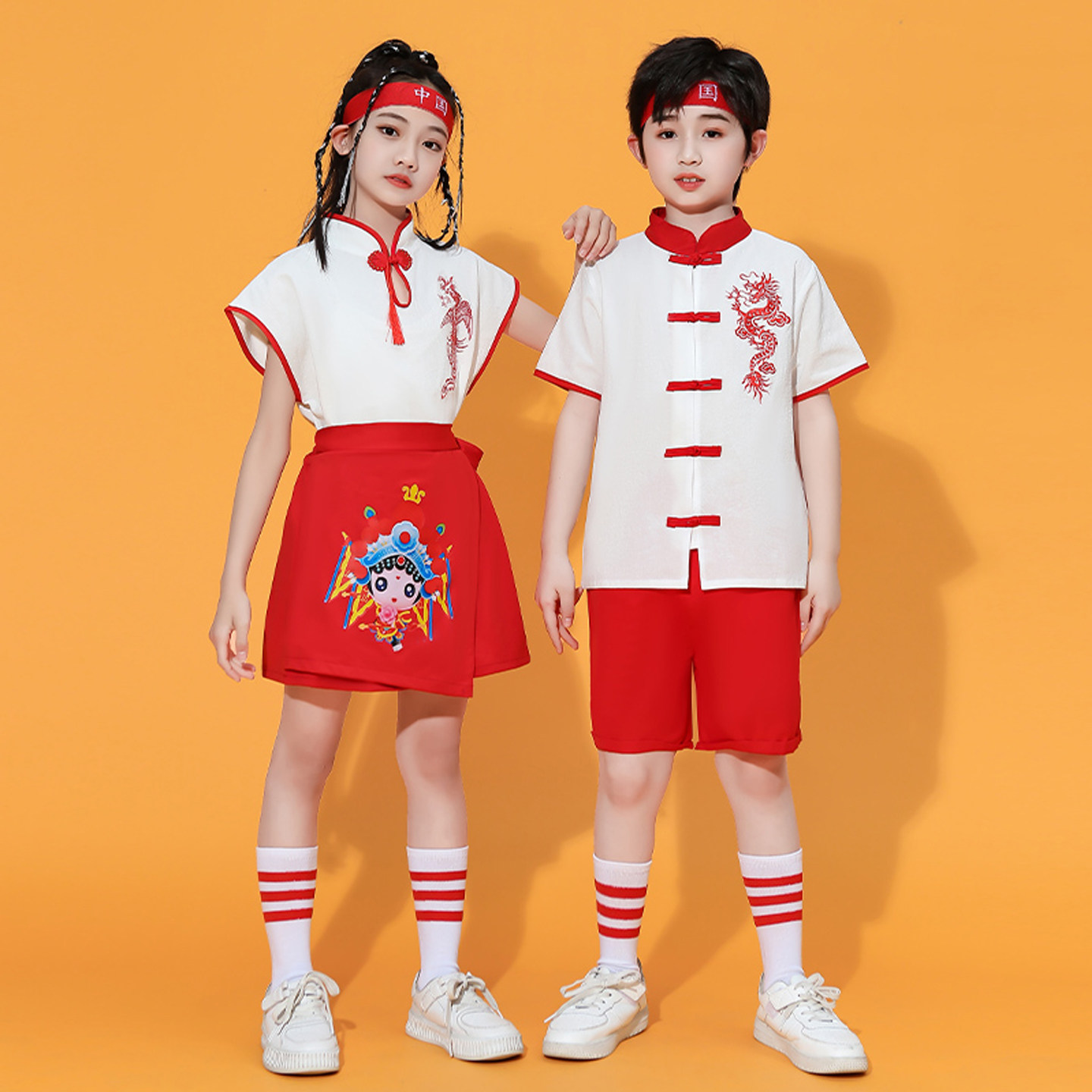 六一儿童演出服运动会服装小学生啦啦队合唱中国风比赛男女童汉服