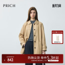 宽松廓形挺括外套女 新款 PRICH时尚 气质单排扣翻领风衣2026春季