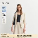 【防晒UPF50+凉感】PRICH淡人高知七分袖薄外套夏通勤西装套装女