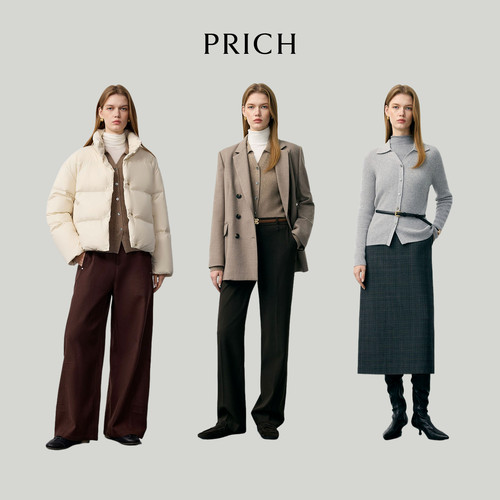 【舒心】PRICH【100%山羊绒】PRICH法式坑条V型翻领针织衫早秋修