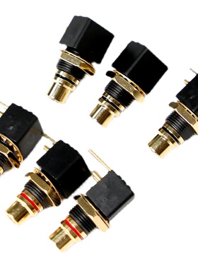 现货出口台产镀金RCA座 DAC解码器同轴座PCB焊板插板式发烧音频座