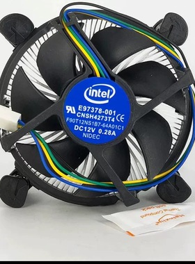 英特尔E97378-001 0.28A1155/1150/1156四针线 CPU散热器静音风扇