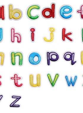 刺绣布贴26英文字母补丁贴免缝可水洗牛仔裤衣服装饰贴布箱包贴花