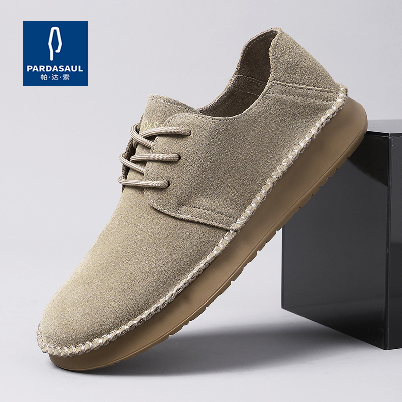 帕达索男鞋2025冬季新款男士工装鞋时尚复古休闲鞋勃肯鞋子250803