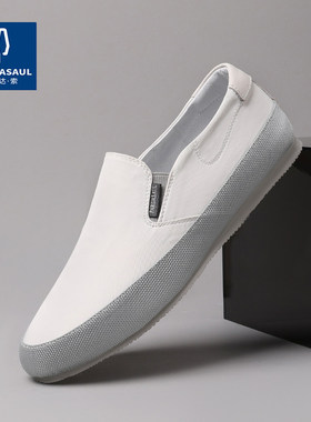 帕达索春季新款帆布鞋透气一脚蹬懒人鞋休闲鞋欧洲站男鞋200730