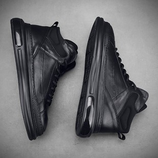 马丁靴街拍潮流男鞋 帕达索冬季 时尚 男真皮高帮鞋 201139 加绒棉鞋