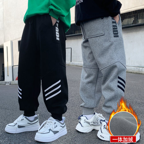 梦想邦尼男童休闲运动裤一体绒冬
