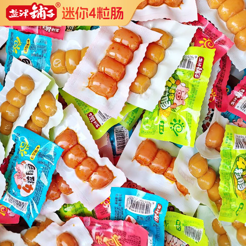盐津铺子肉肠肉类小香肠肉枣