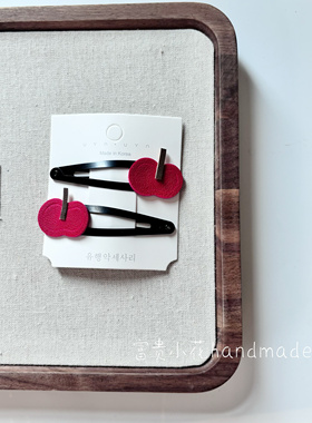 韩系女童发夹新年红苹果宝宝发夹可爱发卡侧边bb刘海夹甜美百搭款