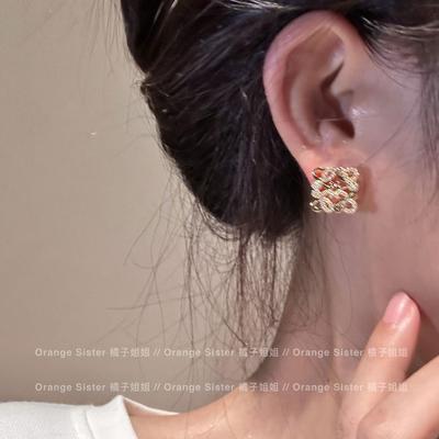 满钻2024新款高级感耳钉