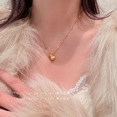 爆款 轻奢金色福禄吊坠项链女锁骨链设计师款 高级感2026新款