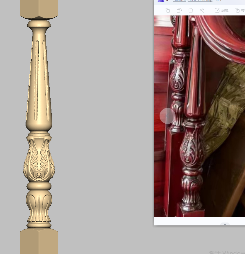 看图片建模中欧美式家具楼梯柱子餐桌脚餐椅脚立柱STL格式设计