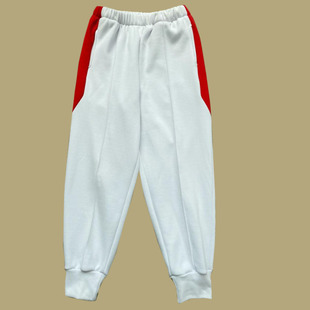 定制北京三亚人大附中校服裤子束脚男女中性大码白色休闲运动校裤