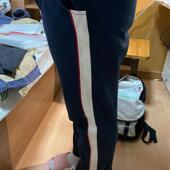 可选 四季 订做北京十四中纯棉校服裤 藏蓝色拼白宽杠红细条运动裤