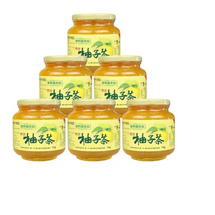 韩国农协蜂蜜柚子茶1Kg*6瓶原装进口罐装水果茶酱泡水喝冲泡饮品