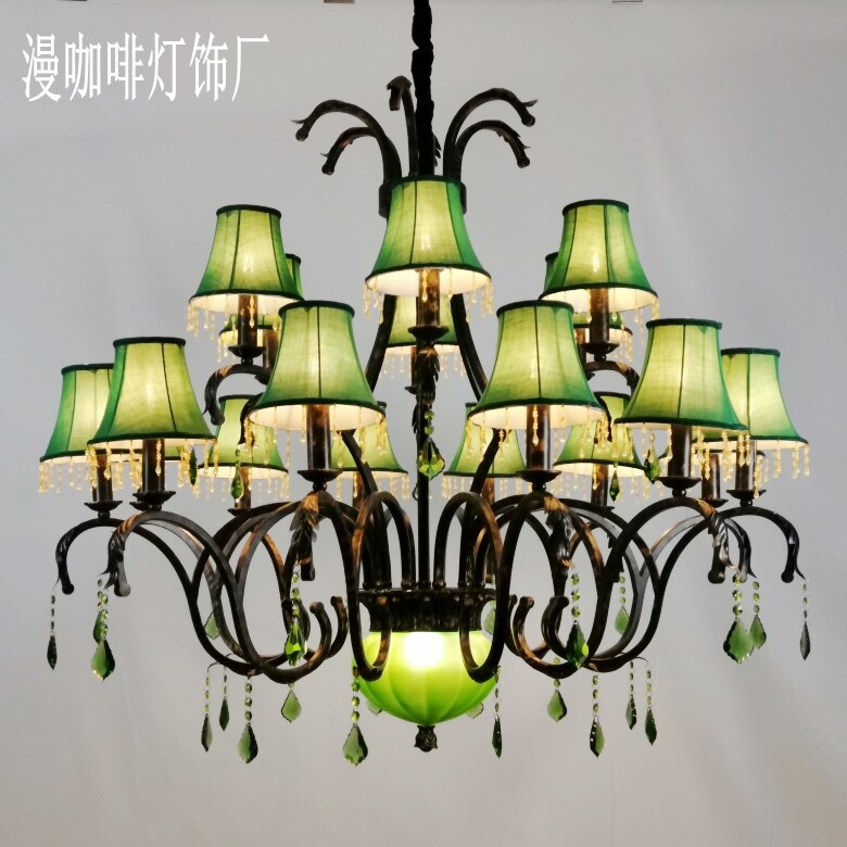 酒吧美式铁艺吊灯网咖个性创意装饰工程吊灯新疆风格餐厅酒店吊灯