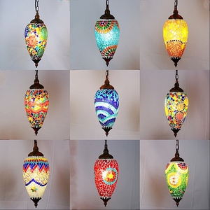 马赛克吊灯彩色拼花玻璃波西米亚异域风格酒吧土耳其创意特色灯饰
