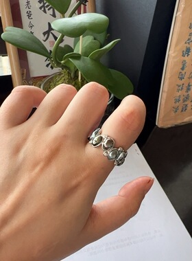 超级漂亮超美超油炫彩的大溪地keshi多珠定制包镶戒指