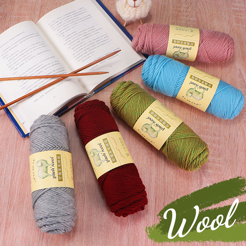 羊驼绒粗毛线织围巾外套棒针毛线