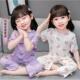 冰丝儿服童睡衣夏季 家居服两6064 空调套卡女童通短袖 装 女宝宝薄款