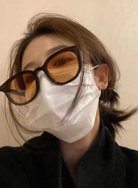 欧美复古黄色墨镜女太阳眼镜