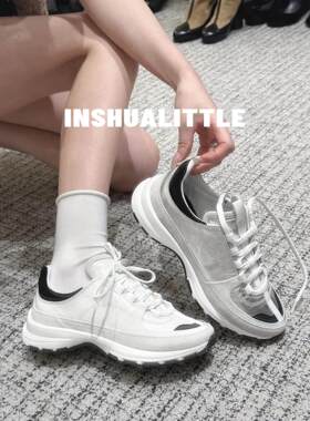 INISK/ 增高显腿长！26s新款厚底运动老爹鞋 女3cm