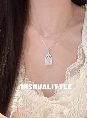 26s新款满钻门窗项链女士