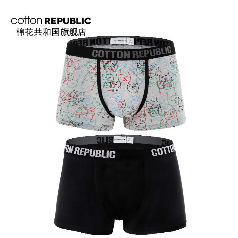 cottonrepublic/男情侣平角内裤