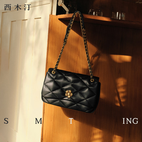 【新年礼物】西木汀巴黎夜曲 黑色链条包女高级感轻奢斜挎单肩包