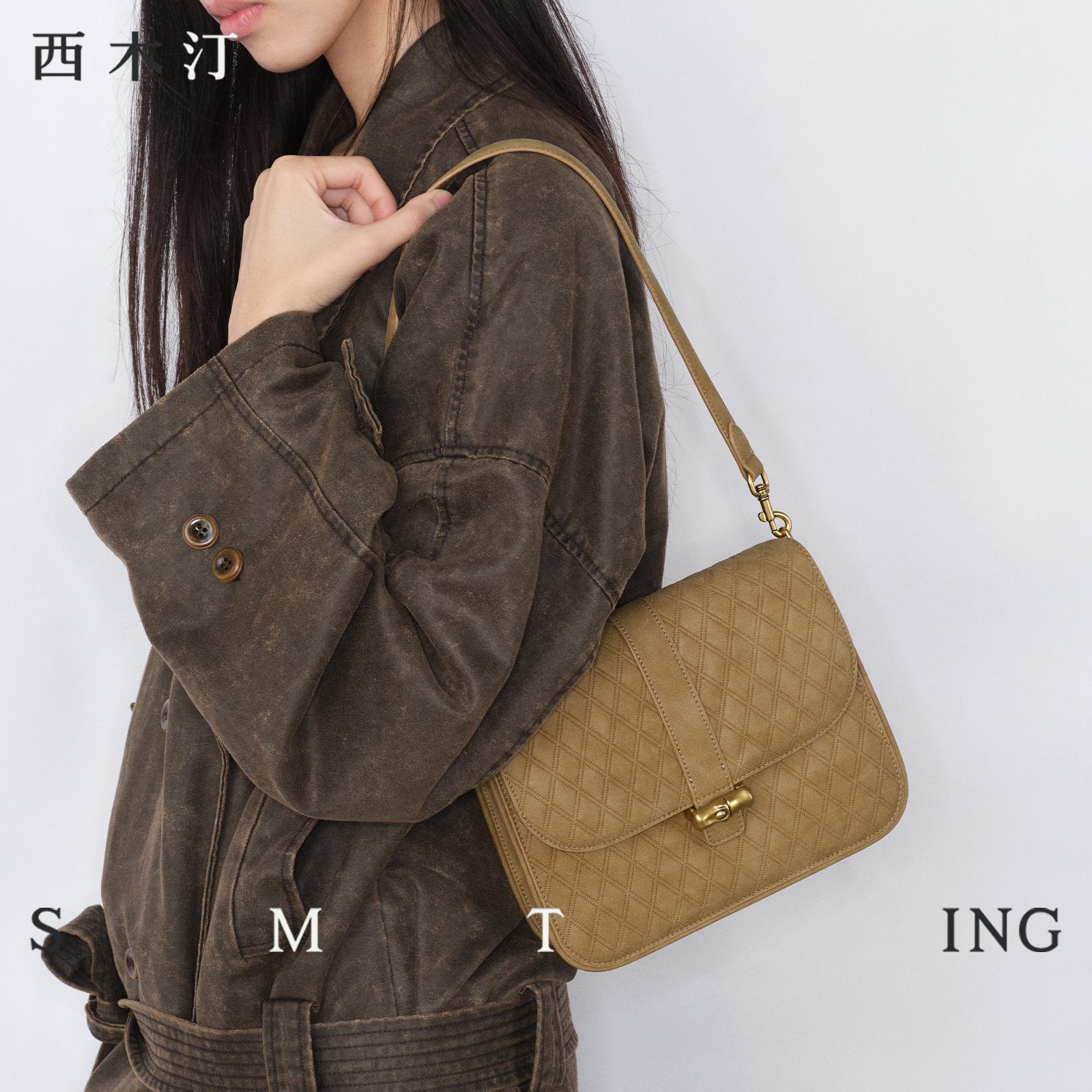 【西木汀】静谧时光 小方包小个子单肩斜挎包2025新款女早秋包包
