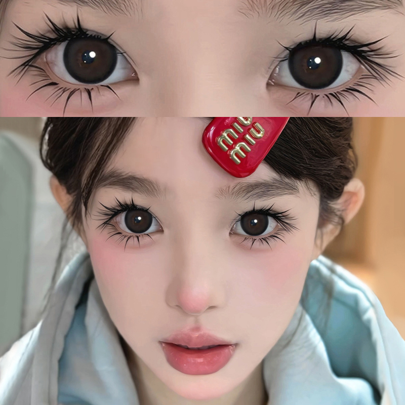 海昌日抛型美瞳2片装T婚礼新娘黑色隐形眼镜自然小直径隐形眼镜ws