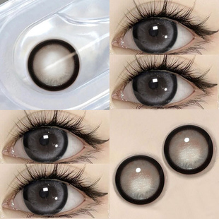 2026年新款 官网小大直径隐形眼镜女JLK 美瞳半年抛年抛黑灰色正品