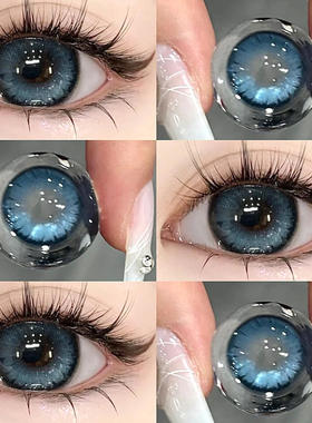 暗夜魔法美瞳日抛蓝色女30片大直径一次性10片dd隐形眼镜旗舰店TN