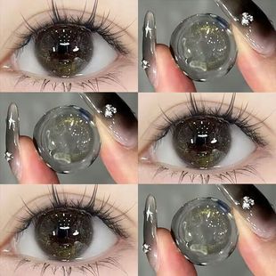 美瞳半年抛年抛大小直径棕色混血感隐形眼镜正品 官方旗舰店女EJL