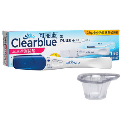 clearblue可丽蓝早早孕测试笔1支 HCG验孕棒检测怀孕备孕早孕