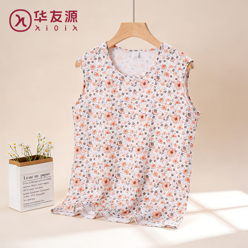 春夏新品妈妈纯棉吊带背心女士外穿汗衫大码中老年人内衣运动内搭
