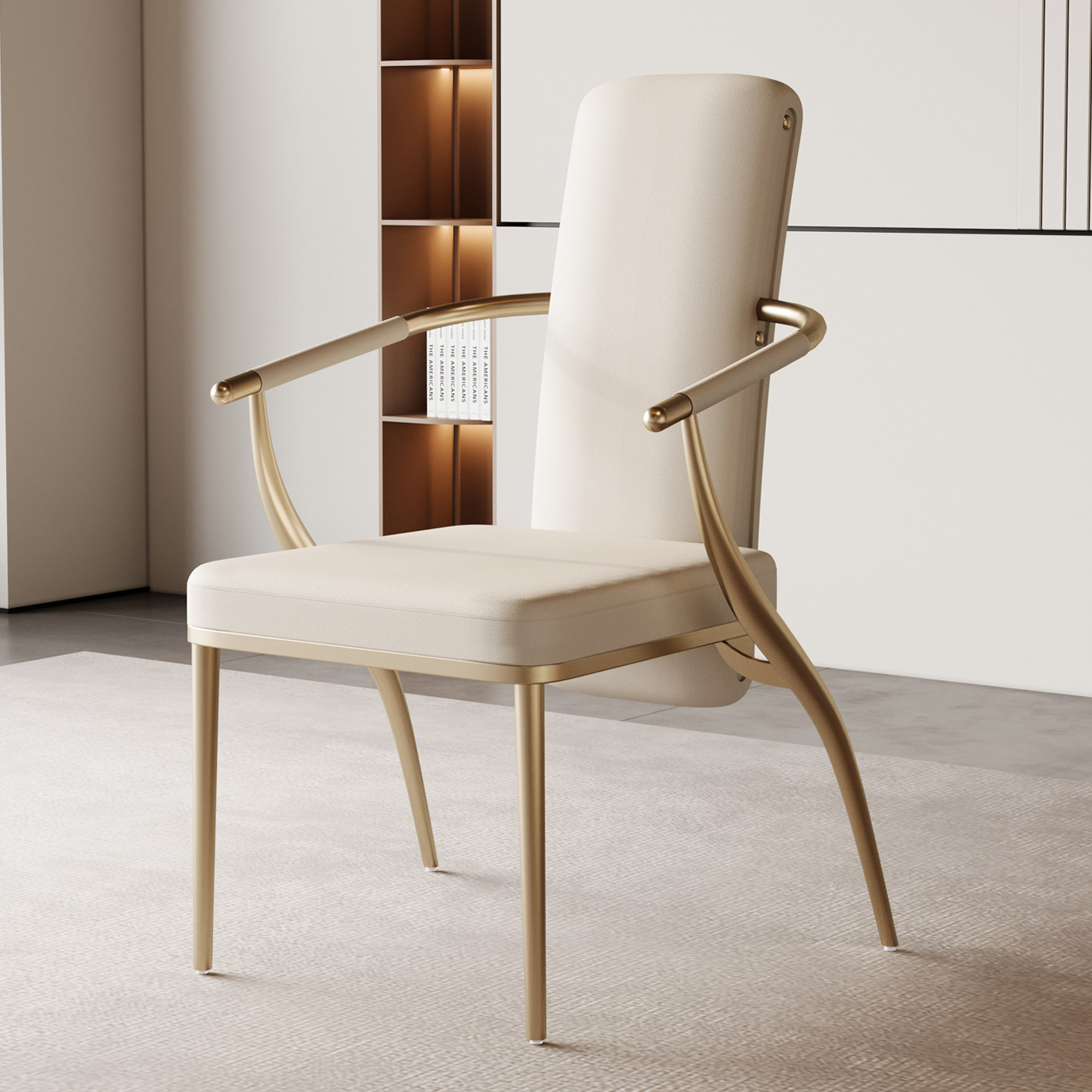 意式极简靠背椅家用餐椅靠背茶椅