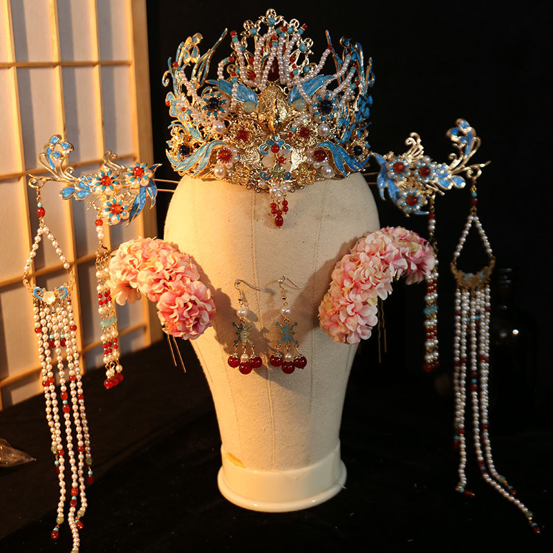 古风头饰凤冠汉服流苏超仙套装