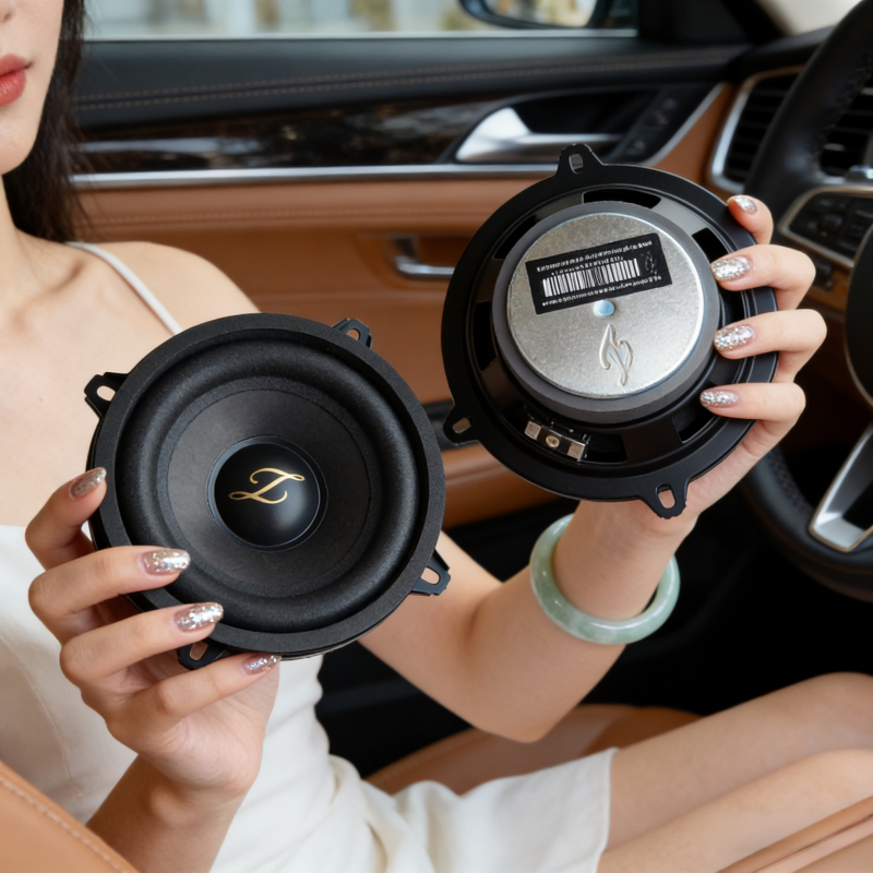 汽车音响卡顿柏林之声5寸重中低音喇叭车载无损改装扬声器DIY音箱