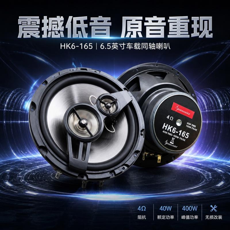 起亚k2音响前后门喇叭高中重低音炮扬声器同轴音响6.5寸 无损改装