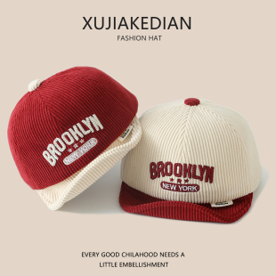 婴儿帽子春秋款 字母棒球帽 宝宝鸭舌帽软檐冬防风遮阳帽男女童韩版