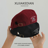 韩国宝宝帽子春秋男女儿童英伦反戴贝雷帽时尚 刺绣字母冬季 前进帽